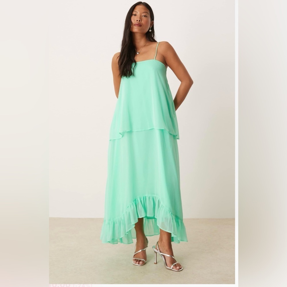 Mint Green Layered Maxi Dress